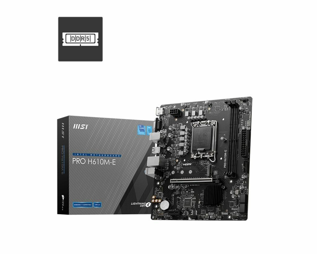 Материнская плата MSI B PRO H610M-E H610 LGA1700 2DDR5, mATX