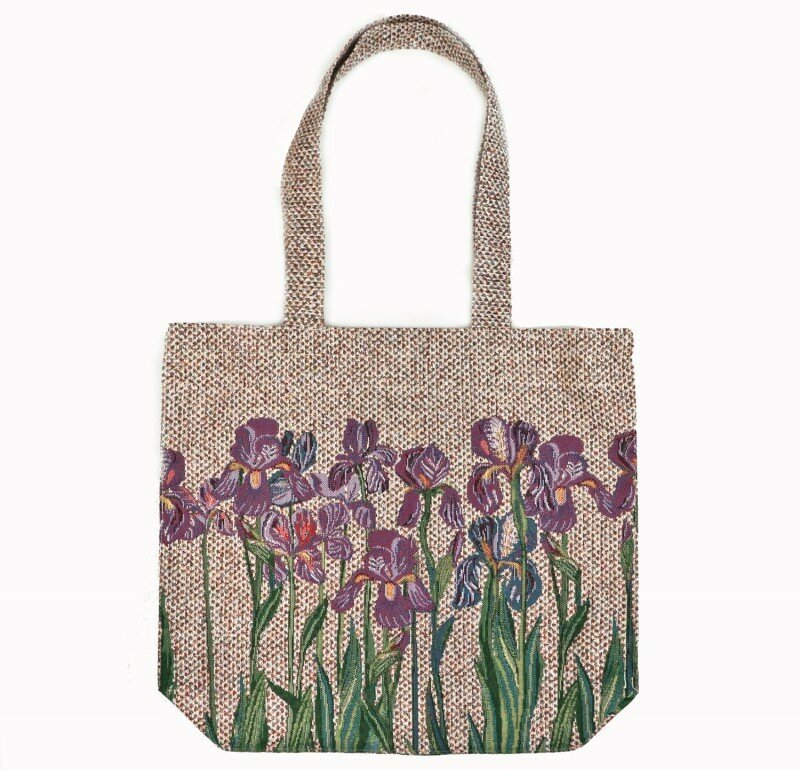 Сумка шоппер  Ирисы, бежевый — фото 1