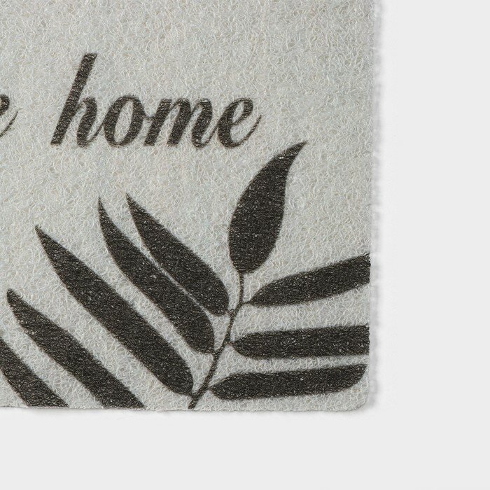 Коврик придверный Доляна Welcome home, 38×58 см, цвет серый - фотография № 4