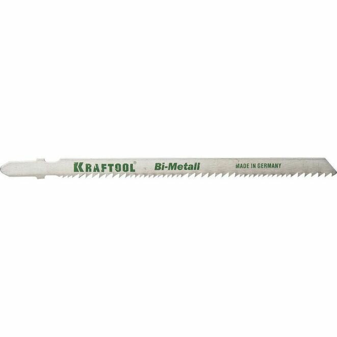 Полотно Ножовочное KRAFTOOL T345XF, EU-хвост, по дереву Bi-Met, шаг 1.8-2.5 мм, 110 мм, 2 шт, полотна для лобзика (159505-U)