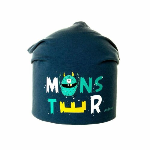 фото Шапка бини андерсен, размер 50-52, синий