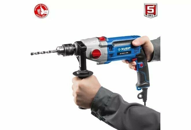 Изображение Дрель ударная 2-х скоростная, ЗУБР 850 Вт серия Профессионал
