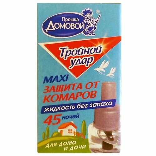 Жидкость для фумигатора Домовой Прошка Тройной удар MAXI защита от комаров — фото 12