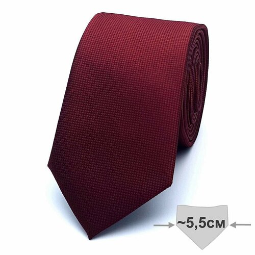 Галстук ALBERTO CABALE, узкий, для мужчин, бордовый