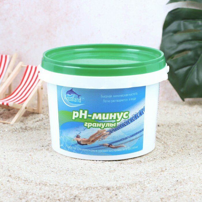 Регулятор pH-минус Aqualand для бассейнов, гранулы, 1 кг