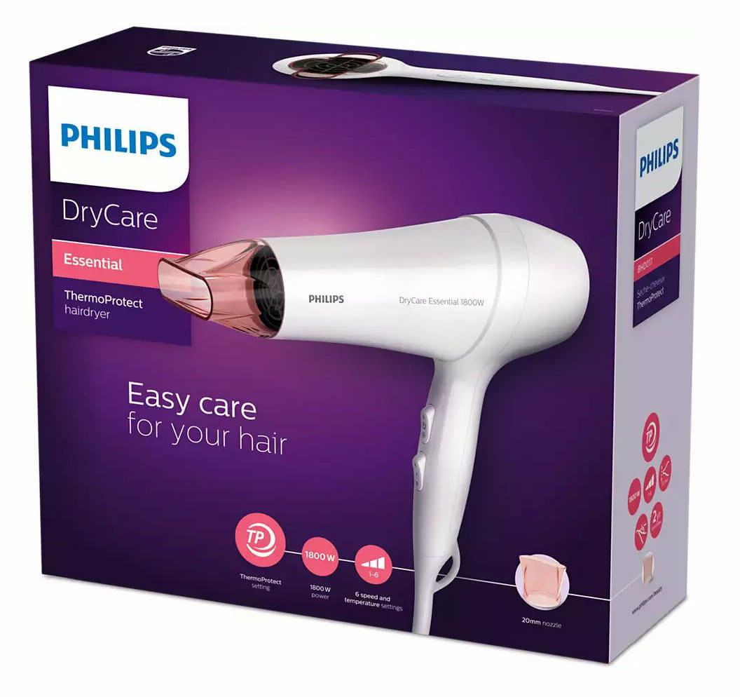 Фен Philips BHD017 DryCare Essential, white - фотография № 19