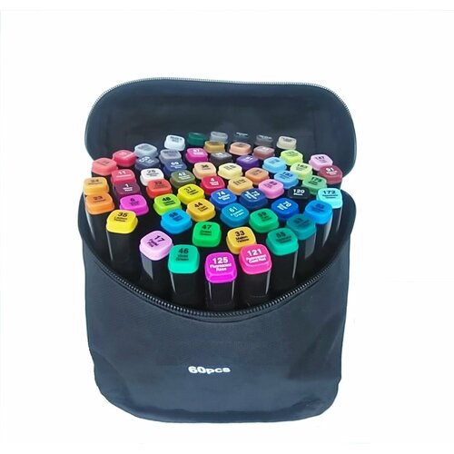 Маркеры для скетчинга двухсторонние Скетч маркеры Рисование скейтчкв набор 60 цветов 766₽