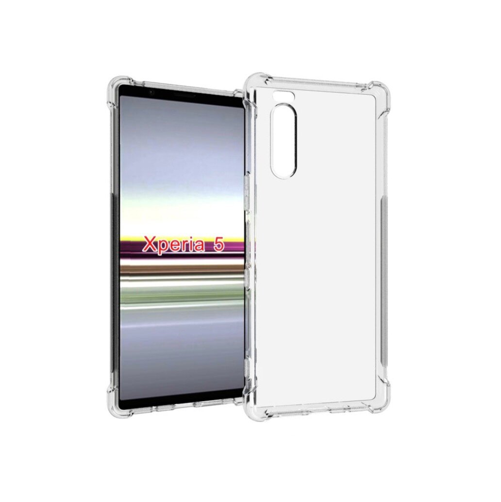 Чехол задняя-панель-накладка-бампер MyPads Tocco для Sony Xperia 5 с усиленной защитой углов противоударный прозрачный