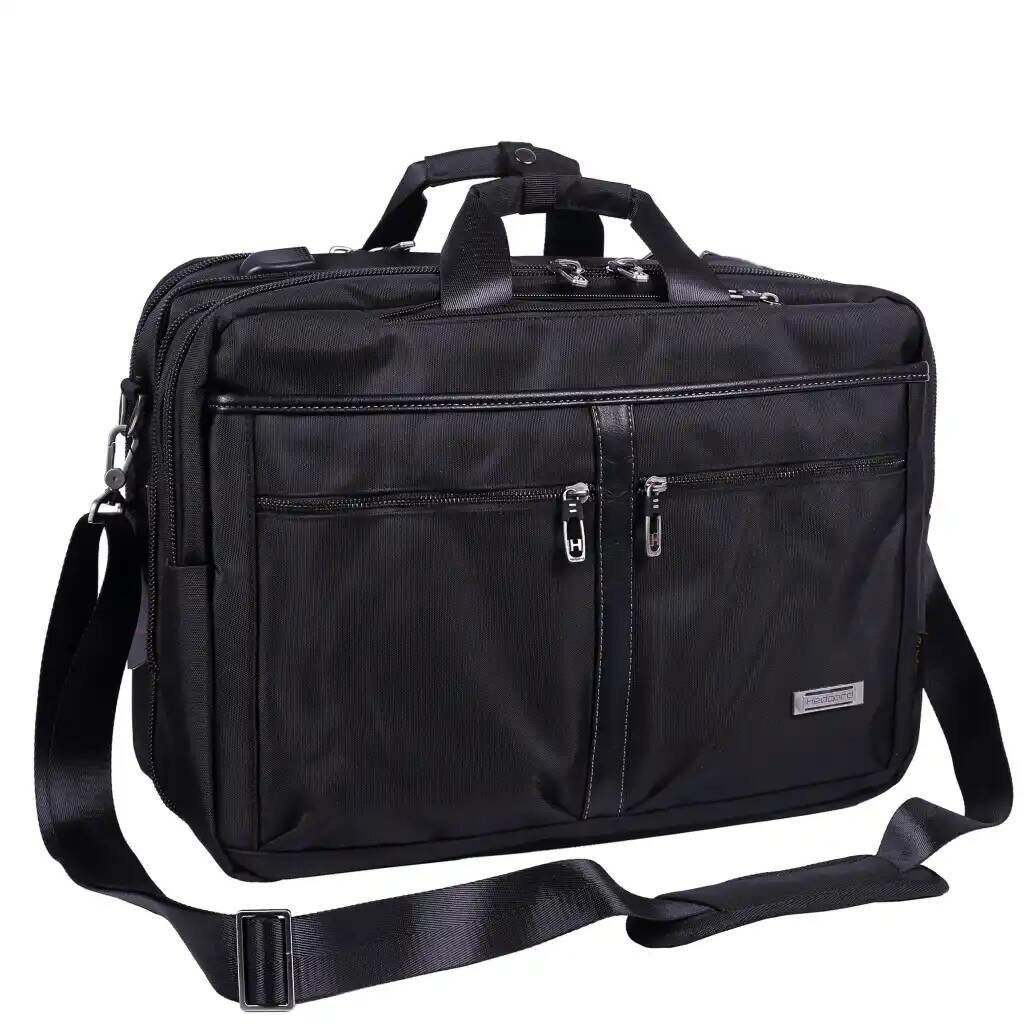 Мужская раздвижная сумка-рюкзак трансформер с отделением под ноутбук Hedgard 1340 Black
