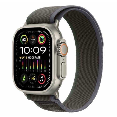Apple Watch Ultra 2 GPS Cellular 49mm Titanium Case with BlueBlack Trail Loop ML 145220 мм 8600000₽