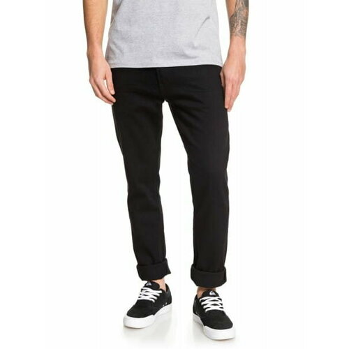 Джинсы зауженные Quiksilver, размер W31/L32, черный