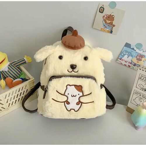 Детский меховой рюкзак Собачка Тедди для прогулок, подарок для девочек