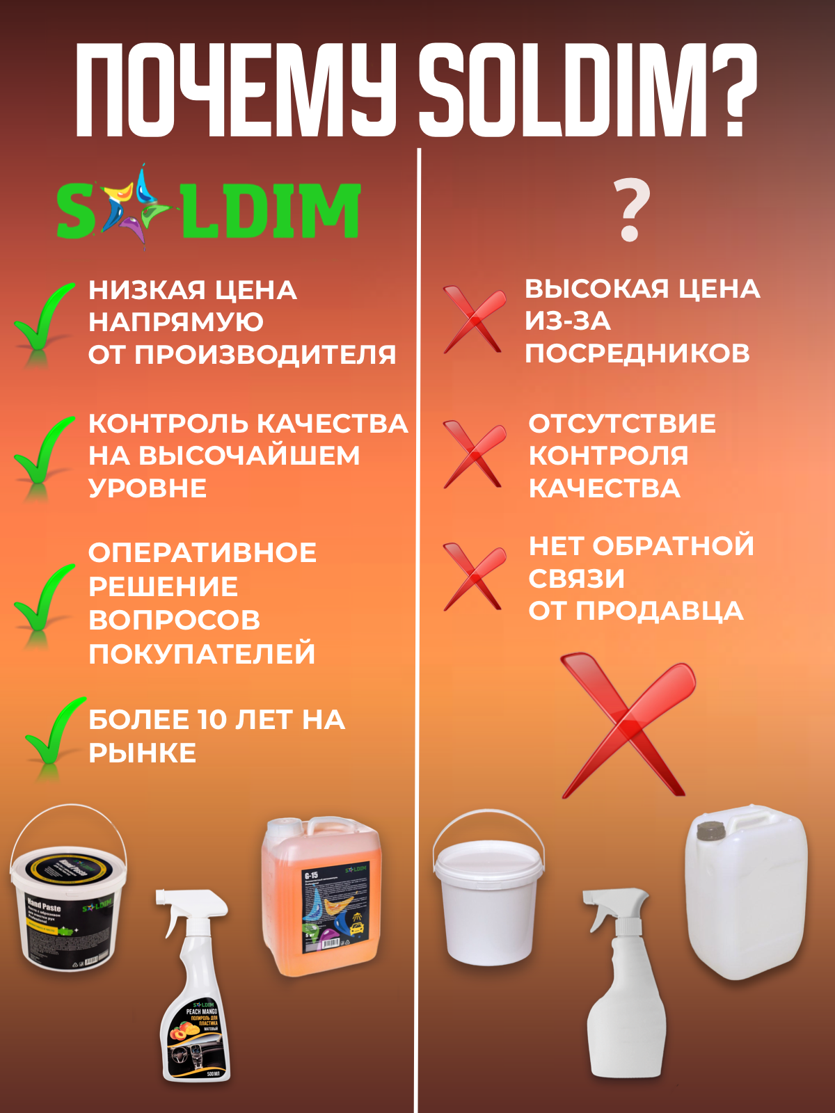 Полироль пластика матовый персик манго SOLDIM PEACH MANGO 500 мл — фото 4