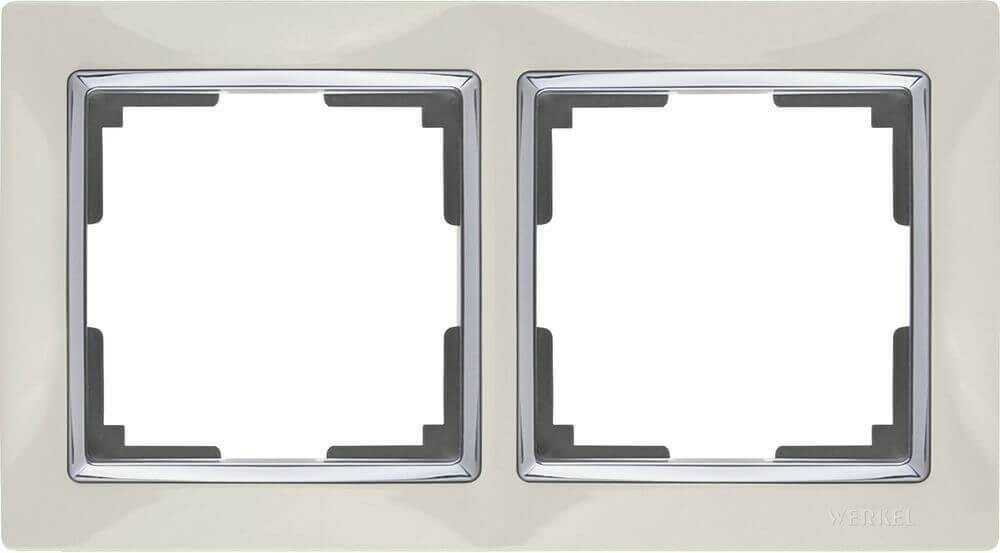 фото Werkel Рамка Snabb на 2 поста слоновая кость WL03-Frame-02-ivory 4690389046315