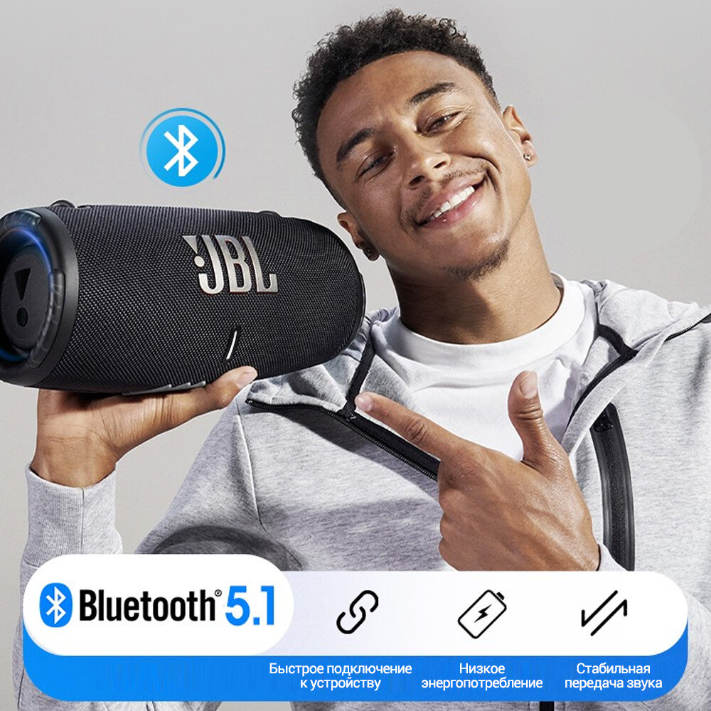 Портативная колонка JBL Xtreme 3, 100Вт, серый [jblxtreme3gryru] - фото №9