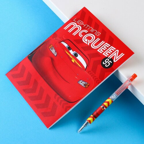 Канцелярский набор, блокнот А6, ручка, наклейки, Тачки набор новогодний канцелярский красный
