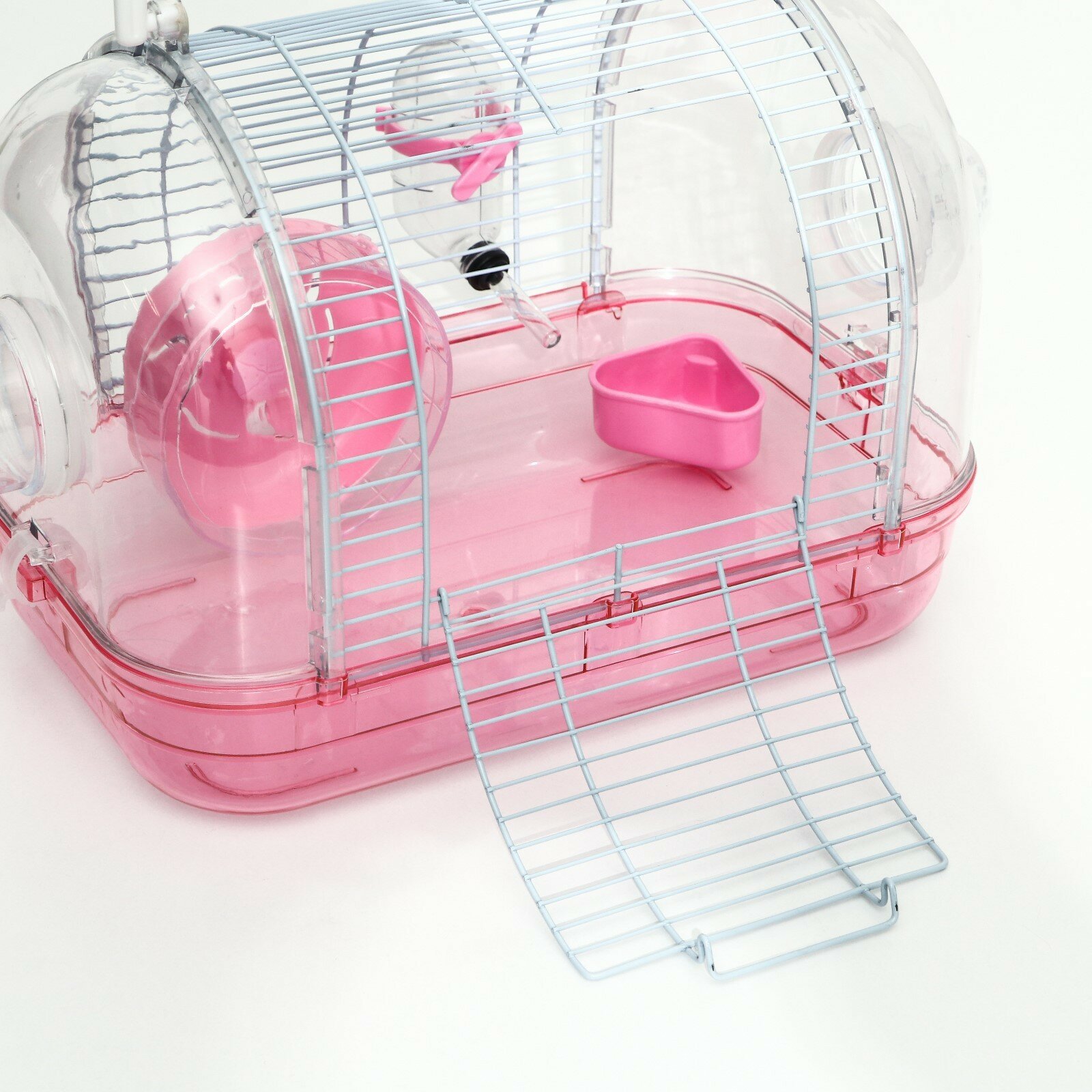 Клетка для грызунов с наполнением, 47 х 30 х 38, см, розовая - фотография № 4