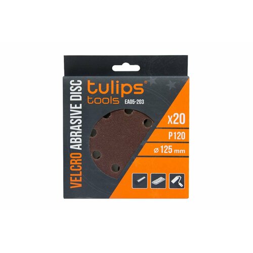 Диск шлифовальный с липучкой (20 шт; 125 мм; P120) Tulips tools EA05-203