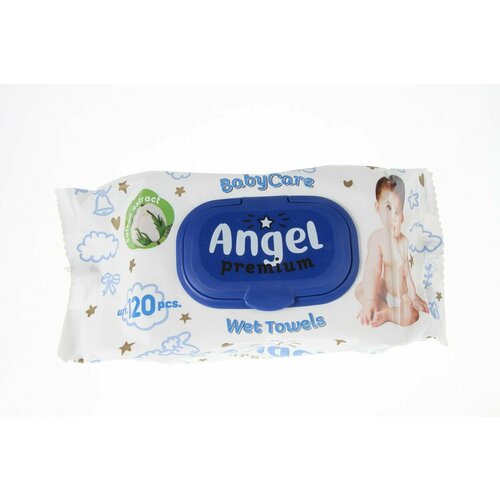 Салфетки влажные детские Ангел (голубой) 120шт