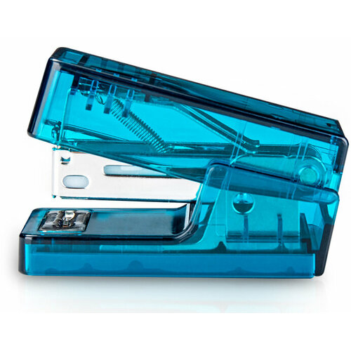 Степлер Deli NS083F-BL Nusign 24/6 26/6 (12листов) синий 50скоб коробка степлер rapid ultimate 24 6 26 6 20 л картонная коробка синий