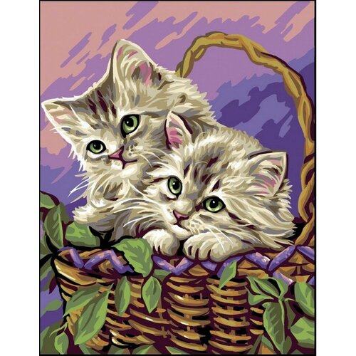 Entre Chats (Среди кошек) #9880142-00420 Royal Paris Канва-страмин с рисунком 37 x 47.5 см Гобелен