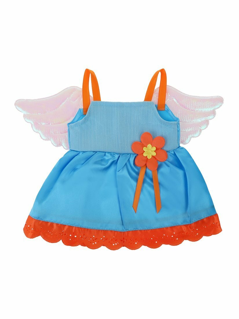 Одежда для кукол платье с крыльями 39-45см голубое