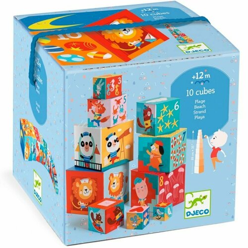 Djeco Djeco Blocks for infants Кубики-пирамида На пляже DJ08509