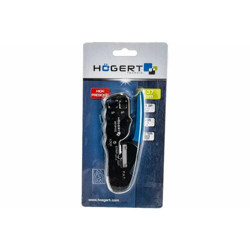 Пресс-клещи для обжима телефонных и компьютерных клемм Hogert Technik 6P, 8P, RJ45 HT1P172