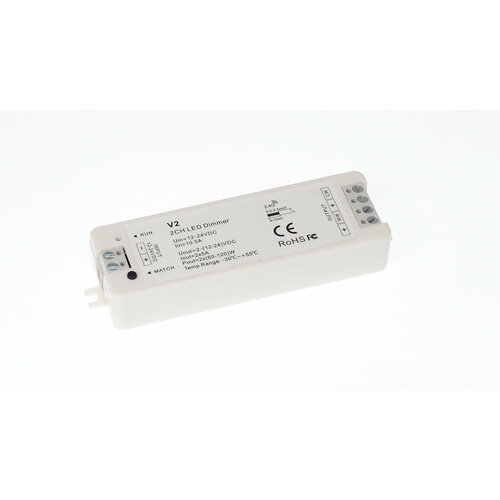 Диммер V2 IC30 CCT/DIM (12-24V, 2ch x 5A, 120/240W) zigbee диммер gledopto 12 24v 2in1 один цвет cct