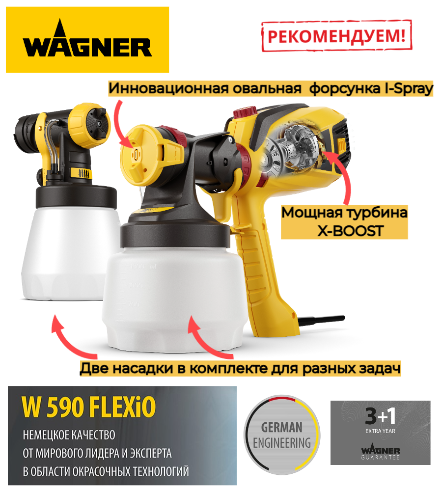 Сетевой краскопульт WAGNER W 590 FLEXiO