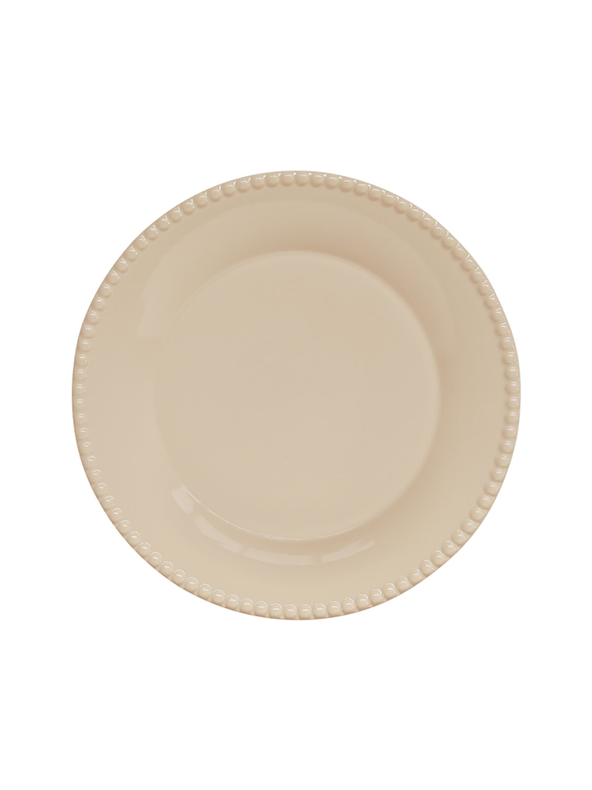 Тарелка обеденная бежевая Tiffany фарфоровая 26 см