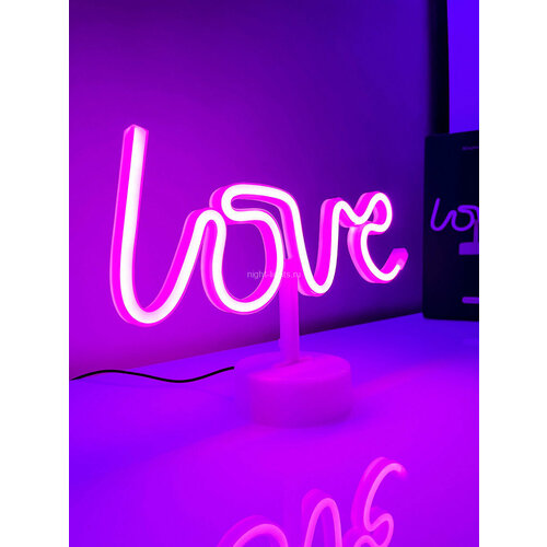 Неоновый светильник Love Надпись