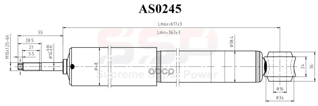 Амортизатор Ssp 343272 48531-42011 Toyota Rav-4 Sxa1# Aca2# Rear Rh=Lh SSP арт. AS0245