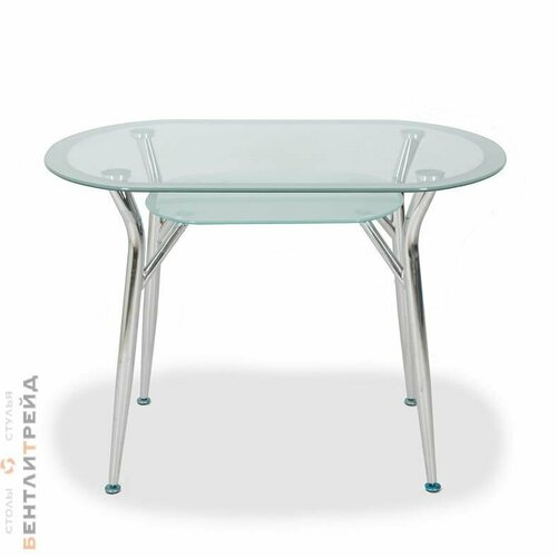 Стеклянный стол Агата песочный 120*70