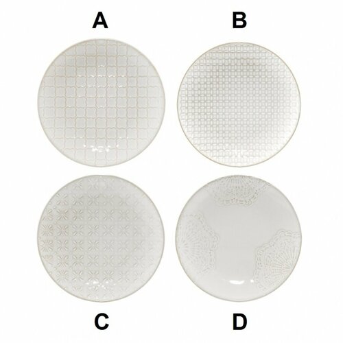 Тарелки Creative Co-Op Тарелка в стиле ретро, 4 вида (Вид C)