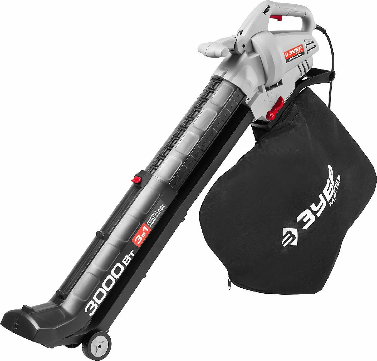 Электрический садовый пылесос-воздуходувка ЗУБР 3000 Вт (ЗПСЭ-3000)