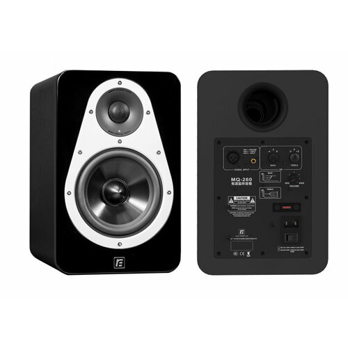 RFIntell MQ-260 Пара активных студийных мониторов 65 вуфер 1 неодимовый твитер модуль усилителя 70Вт RMS 40-20000Гц входные разъёмы RCA и XLR-балансный 332x210x267мм 8кг 4708000₽