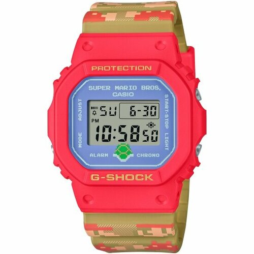 Наручные часы CASIO G-Shock DW-5600SMB-4, красный, голубой