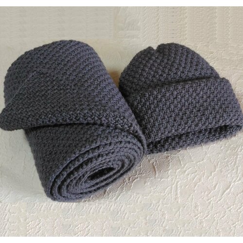 фото Шарф ,40х24 см, 56-58, серый нет