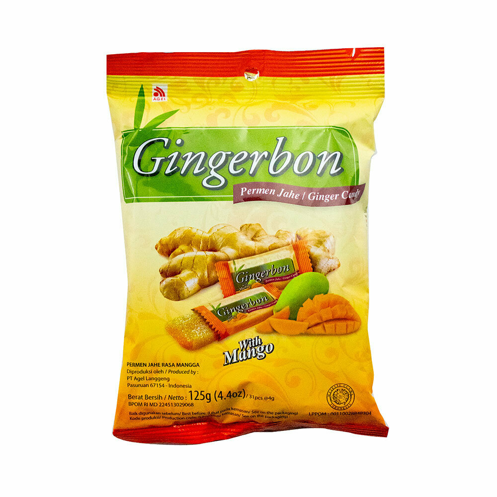 Имбирные жевательные конфеты с манго - Gingerbon Mango, Индонезия - фотография № 1