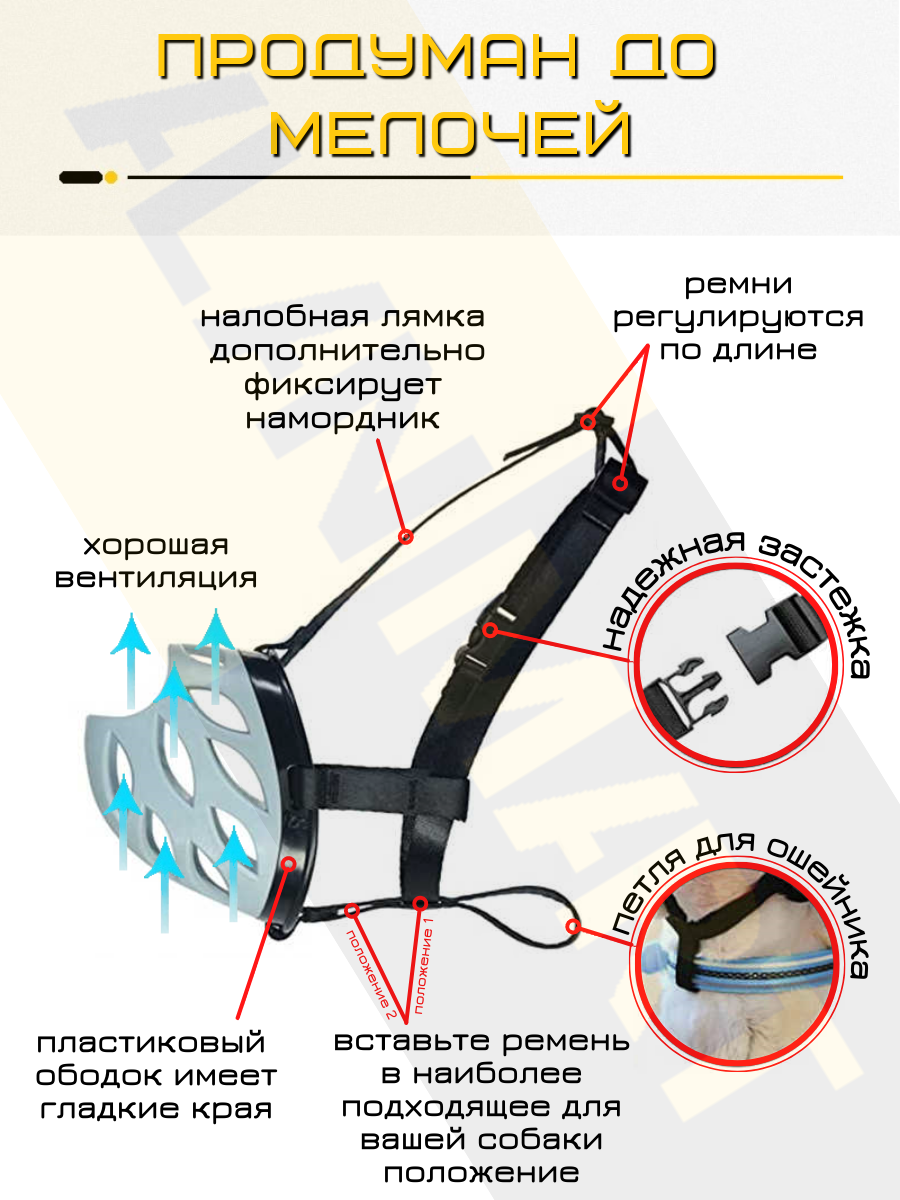 Намордник для мелких и средних собак пород для джек рассела, спаниеля, басенджи, пуделя, размер №1 S-M, силиконовый, черный - фотография № 2