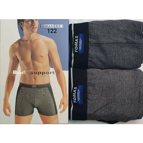 фото Трусы tomas, 2 шт., размер 2xl, черный, серый