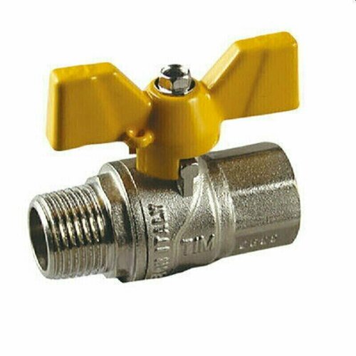 Газовый кран 3/4" г/ш бабочка, TIM, арт. DE123H