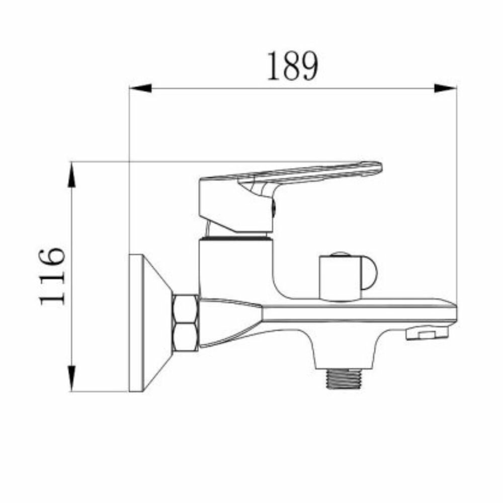 Смеситель с душевой лейкой Ростовская Мануфактура Сантехники SL134-009E, хром хром - фотография № 6