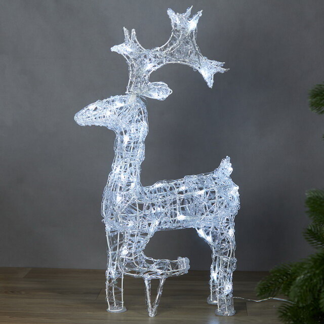 Winter Deco Светодиодный олень Клифтон 58 см, 40 холодных белых LED ламп, IP44 3060114