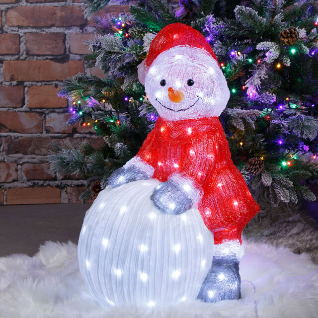 Kaemingk Светодиодная фигура Снеговик Антеро - Лапландские сказки 60 см, 90 LED ламп, IP44 9491208