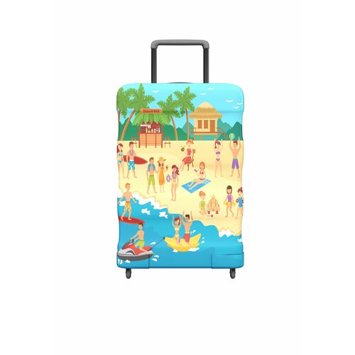 Чехол для чемодана Brandburg ЧЧS-Пляж-7, размер S, мультиколор
