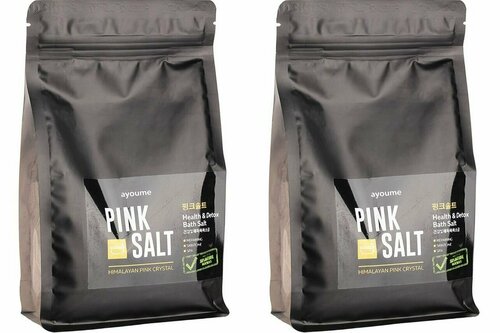 AYOUME Соль для ванны гималайская розовая PINK SALT 800 гр - 2 штуки