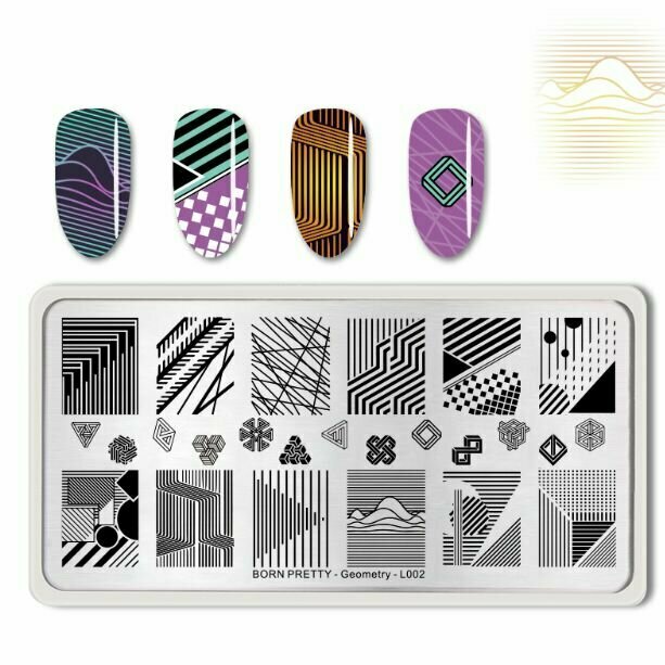 Пластина для стемпинга 12*6 см BORN PRETTY BP-L002 Geometry