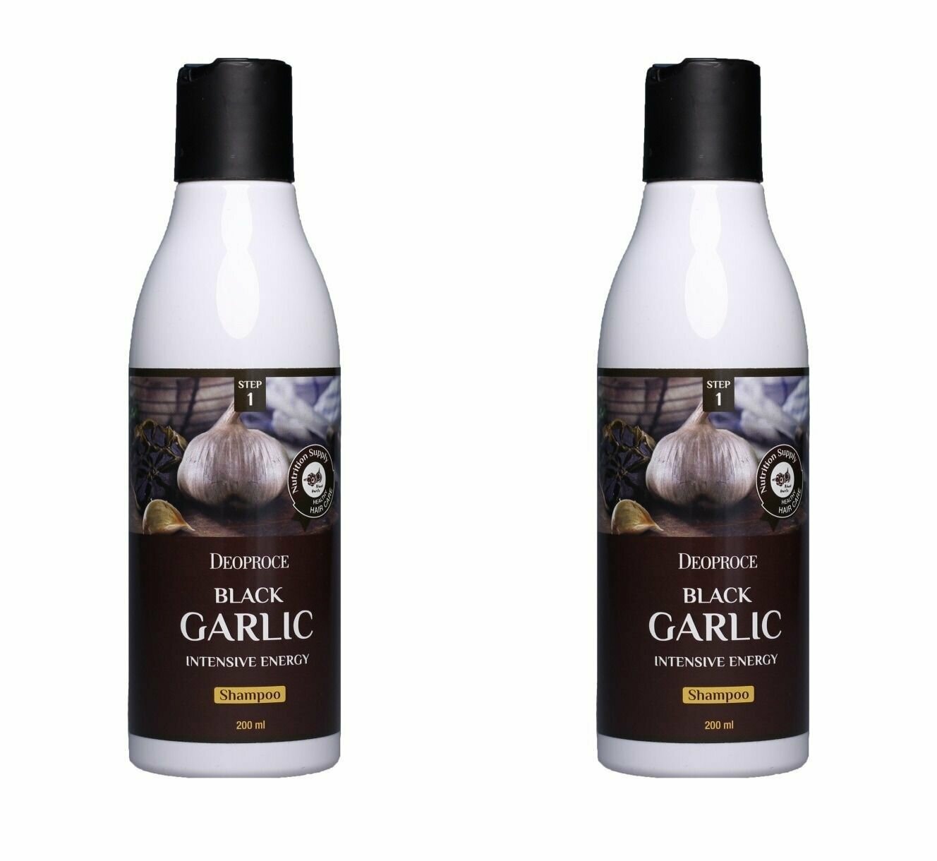 Deoproce Шампунь для волос с экстрактом черного чеснока Black Garlic Intensive Energy Shampoo, 200 мл, 2 шт